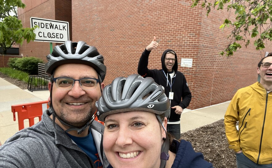 Participants in Ann Arbor's Bike to Wherever Day.