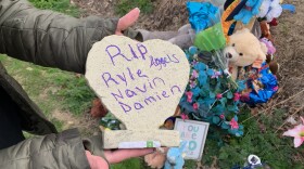 A memorial/vigil at the intersection of Route 29 and Insull Street in Pekin honors the lives of Greater Peoria boys Damien LeGassick, 3, Ryle Embree, 2, and Navin Jones, 8.