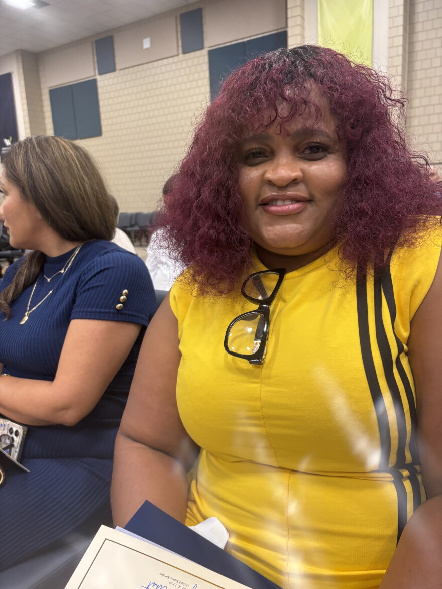 Mariamu Mattaldi became a U.S. citizen in September 2026 during a Sioux City ceremony. (Bret Hayworth, Siouxland Public Media News)