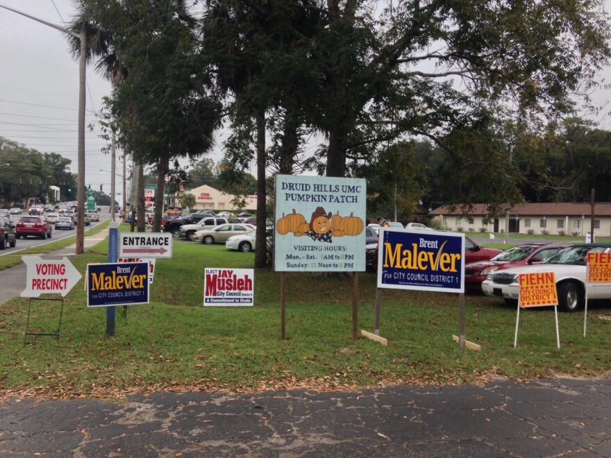 Both Brent Malever and Aaron Fiehn had representation at the Durid Hills Church precinct six voting location on election day.