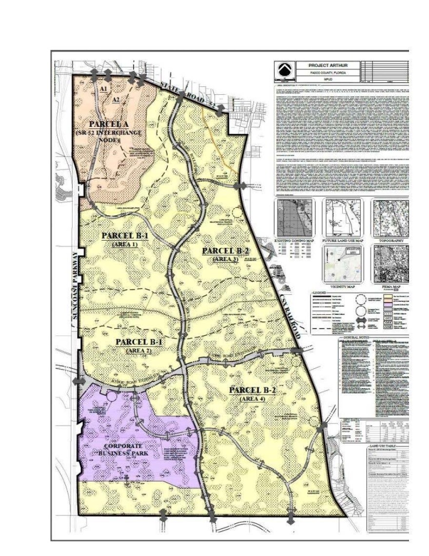 Map of new acres of land