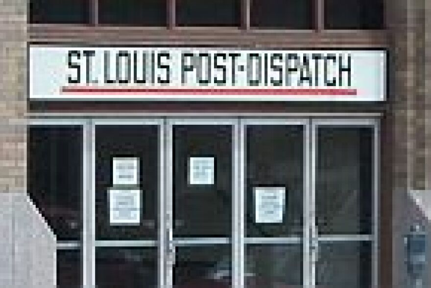 The Post-Dispatch building in downtown St. Louis (KWMU photo)