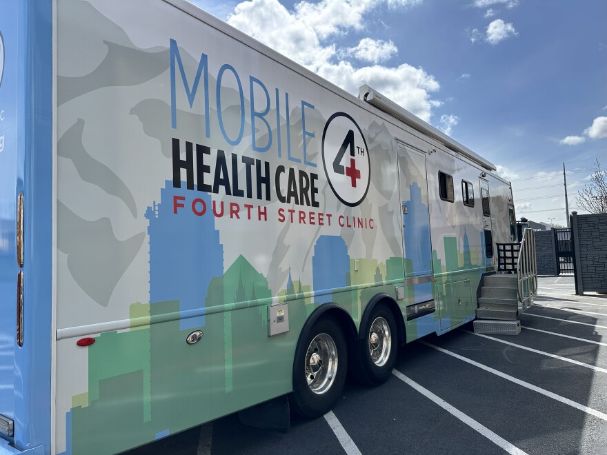 A mobile clinic regularly visits to provide medical care to Medically Vulnerable People-Shelter residents in Sandy, Utah. Residents can get their prescriptions and get help managing medications. Fourth Street Clinic, which provides medical services, says residents often struggle to take their medications while living on the streets or in other shelters. April 03, 2025