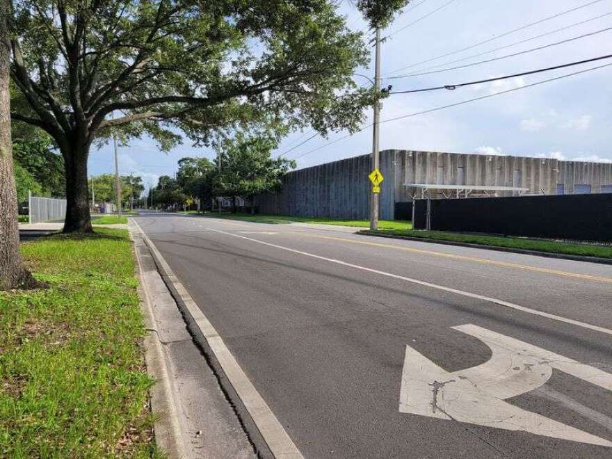 A strip of Westmoreland Drive in Orlando was used to test a pavement treatment that can lower air pollution and temperatures. The city is considering wider use of the technology in other areas. (Trevor Fraser / Orlando Sentinel)