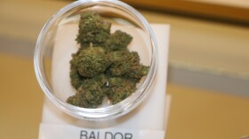 A display of medical marijuana at Fluent in Tallahassee, FL. 