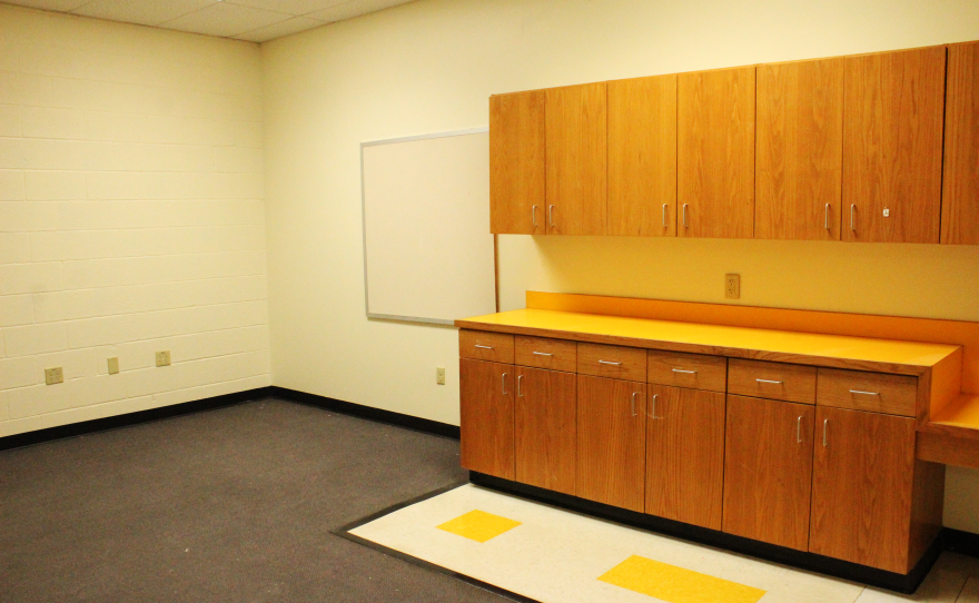 A room at the end of intake that will be used for medical examinations.