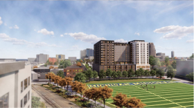 Rendering of The Dean housing complex in Ann Arbor.