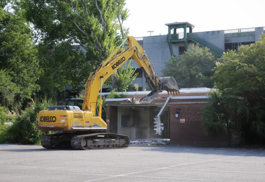 The old Coming Street YWCA as it's being demolished in Charleston. Built in 1964, it has a rich Civil Rights history. The College of Charleston wants to build new dorms on the site. July 30, 2026.