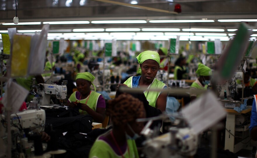 Workers at the SAE-A textile plant inside the Caracol Industrial Park in northern Haiti earn $5 a day. Backers of the project say it could create 60,000 jobs inside the park.