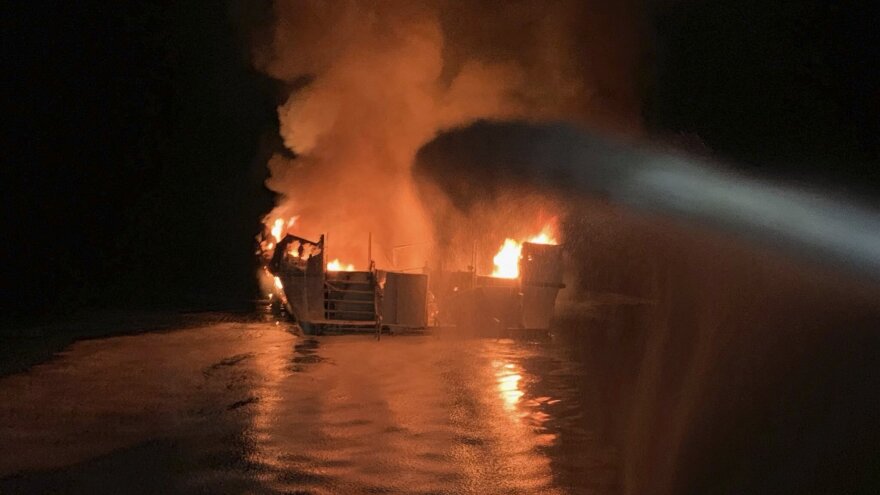 The vessel was identified as the Conception, based out of Santa Barbara Harbor, and was on a three-day dive trip to the Channel Islands.