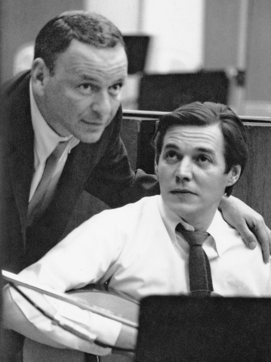 Frank Sinatra with Antonio Carlos Jobim in 1967.