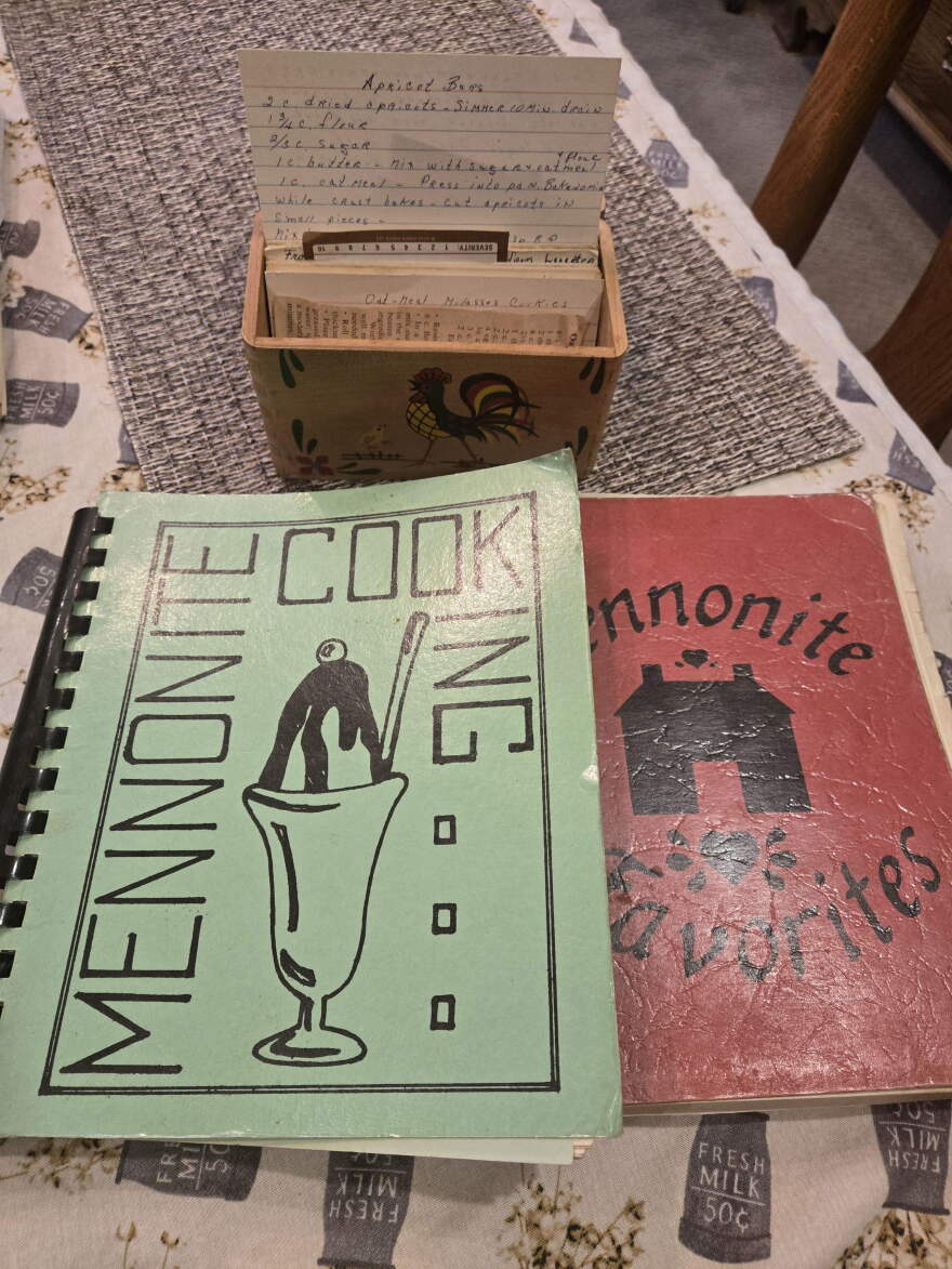 Two cookbooks featuring Mennonite food recipes