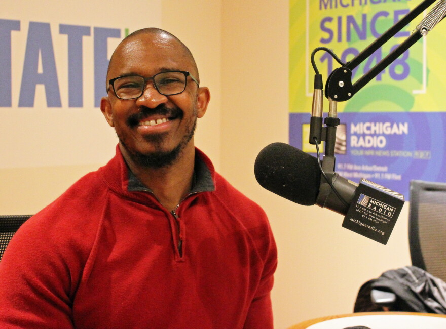 Joshua Johnson in the Michigan Radio studios.