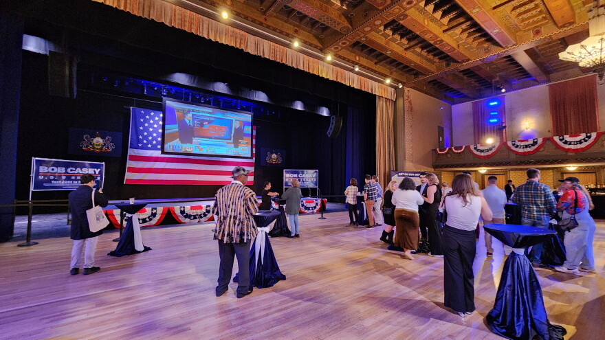 Most attendees have left Sen. Bob Casey's party at the Scranton Cultural Center.