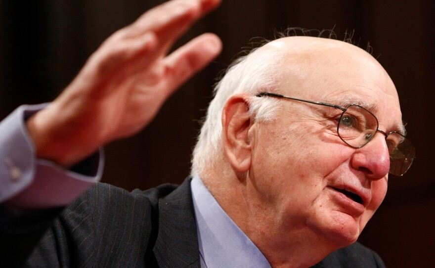 Paul Volcker testifies before the Joint Economic Committee in 2008.