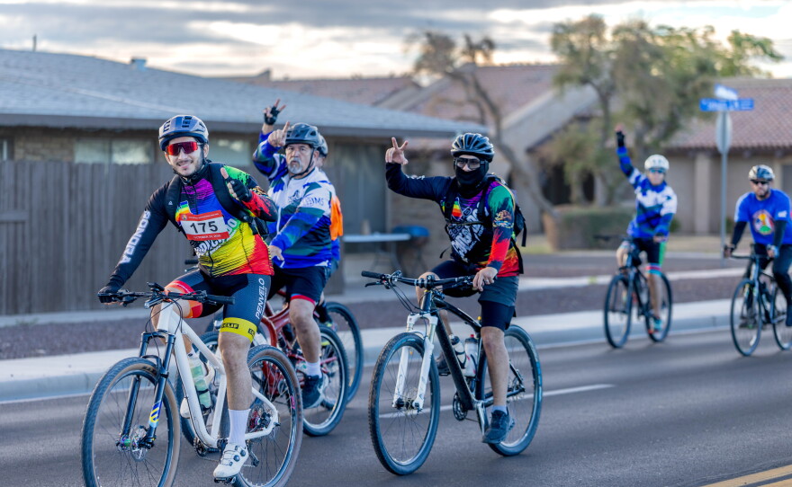 The annual Mayor’s International Bike Ride brought together community members from across the region to cycle from Yuma, Arizona, across the U.S.-Mexico border into San Luis, Mexico.