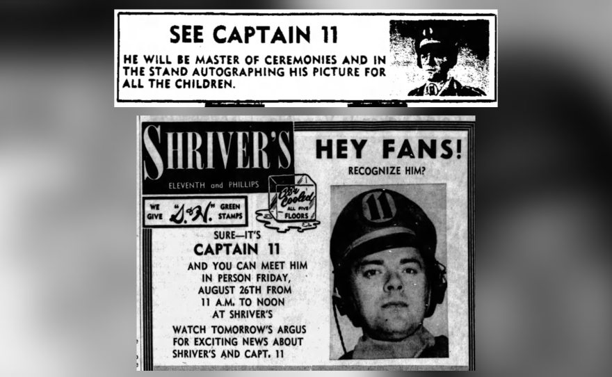 Newspaper advertisements to meet Captain 11.