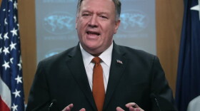 Secretary of State Mike Pompeo speaks to the media in the briefing room at the State Department. (Mark Wilson/Getty Images)