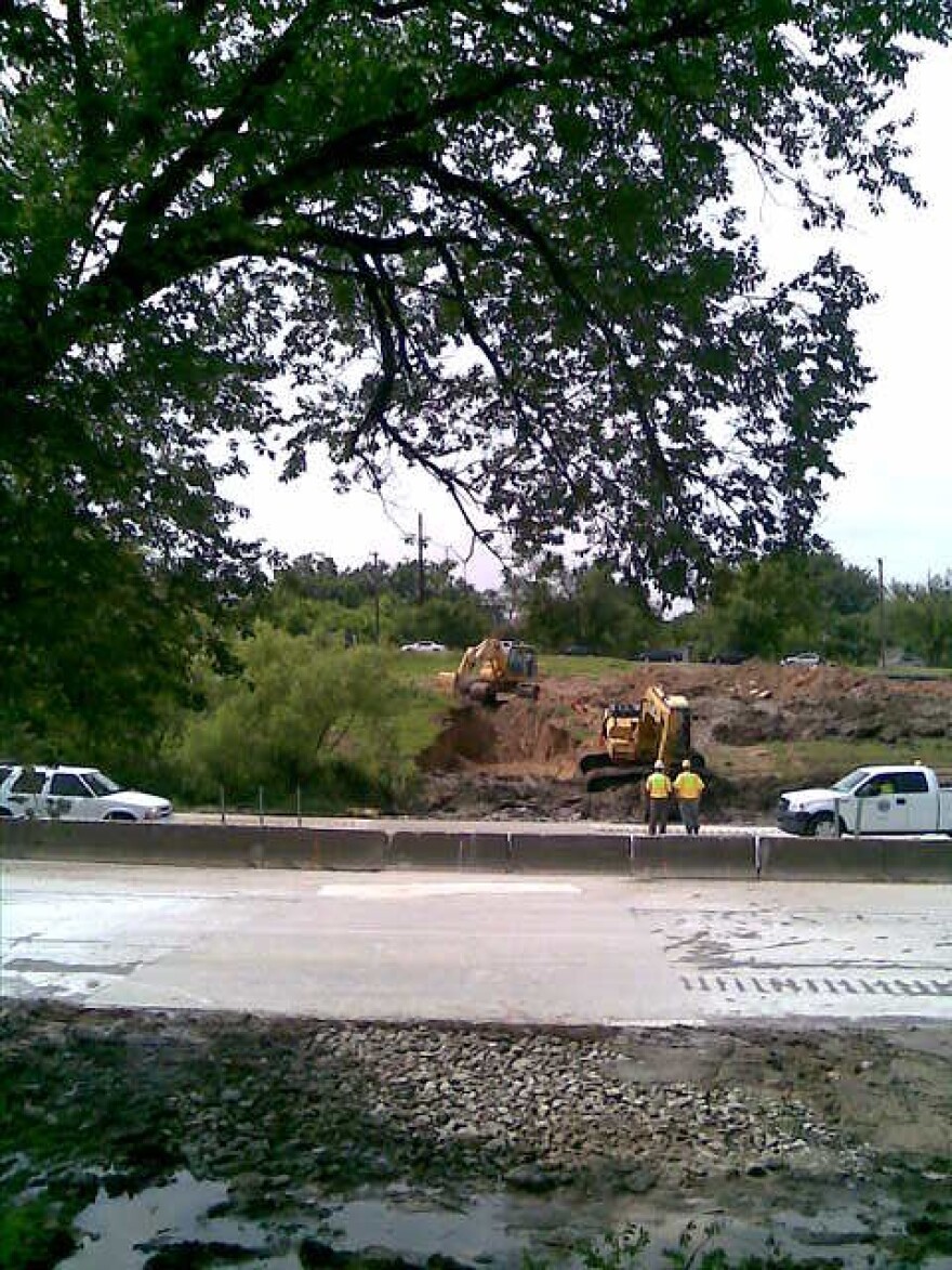 Crews finish the work on I-44