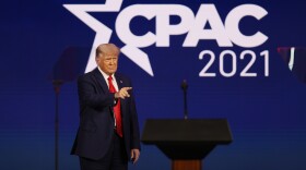 Former President Donald Trump addresses the Conservative Political Action Conference on Feb. 28 in Orlando, Fla.