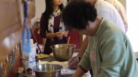 Cooking with Chinese students