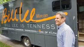 Bill Lee launches his campaign in 2017 with a bus tour starting at Nashville's Bicentennial Mall.
