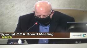 CCA Board Chair Mark Childers at a special meeting to ask for funding.
