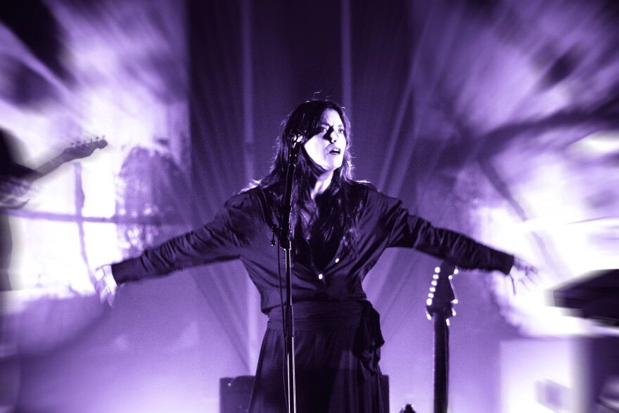 Sharon Van Etten brought her new band, the Attachment Theory, to play a headlining set at the Infinite Dream Festival in Iowa City.