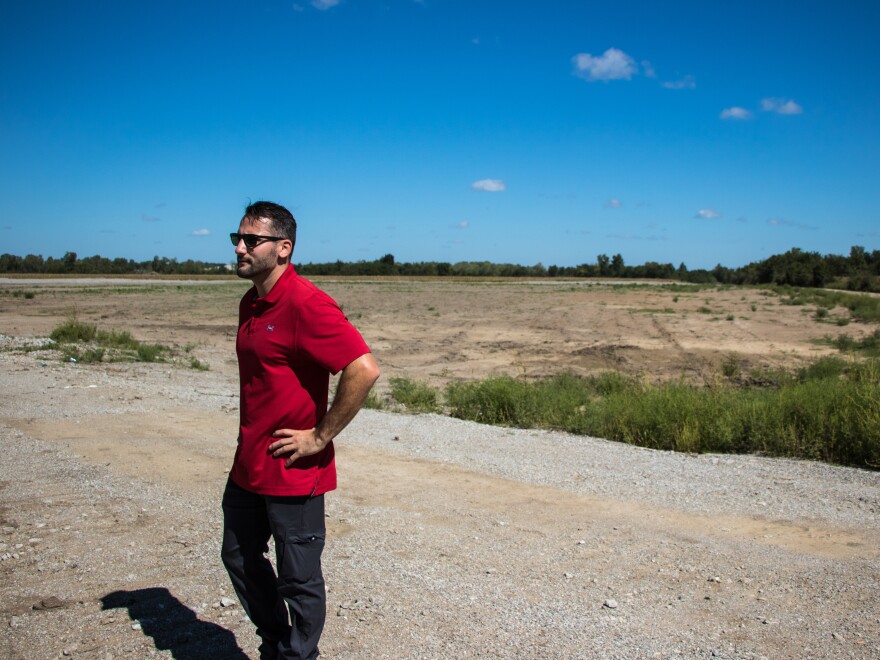 Quapaw Assistant Environmental Director Craig Kreman stands in a section of the Tar Creek Superfund site where remediation efforts are nearly complete.