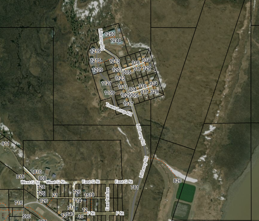 Map of HUD neighborhood in Dillingham.