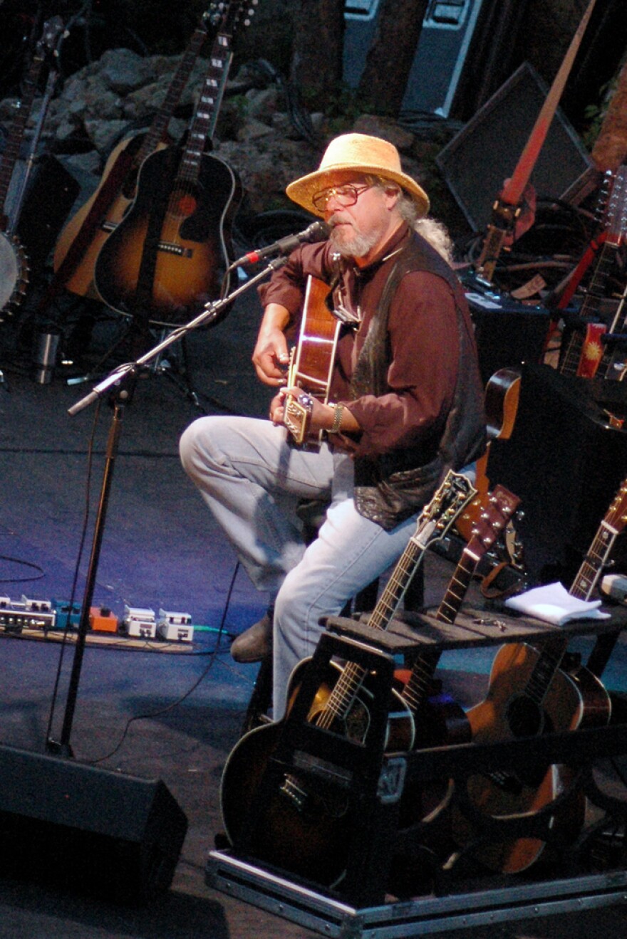 Arlo Guthrie performs at the Minnesota Zoo Amphitheatre July 19, 2005 during his Alice's Restaurant Massacre 40th Anniversary Tour.