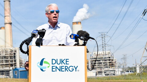 Secretary of the U.S. Department of Energy Chris Wright praises coal during trip to North Carolina's Roxboro Station.