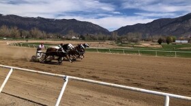 Chariot racing on a track in Utah