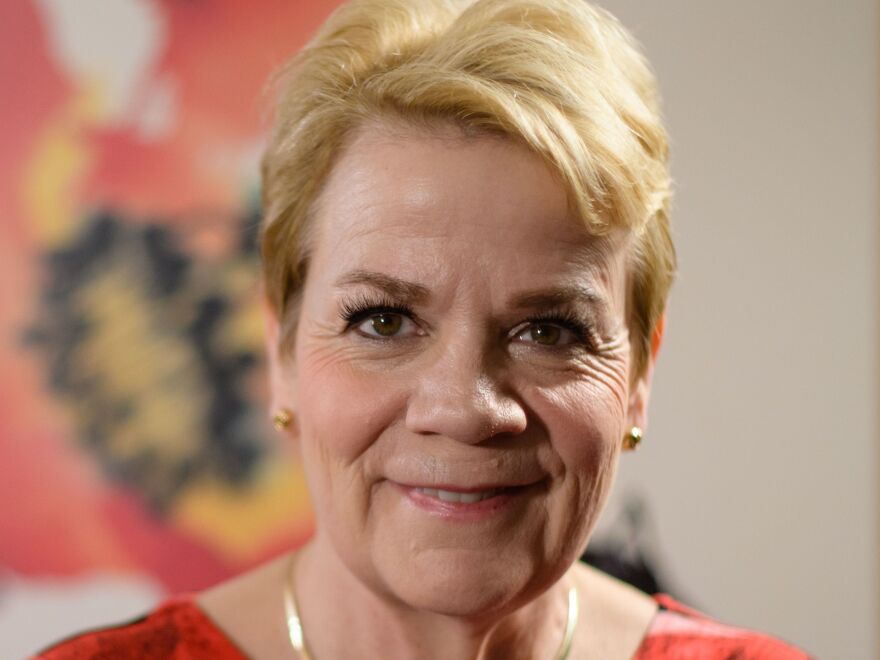 NPR's Scott Simon spoke with Marin Alsop about the end of her tenure as musical director of the Baltimore Symphony Orchestra and a less heralded part of her career: her 1980s swing band. [Anthony Wallace / AFP via Getty Images]