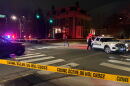 Police block off Hope and Waterman st. in Providence.