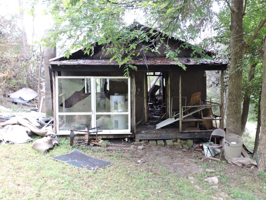 This is one of four buildings that burned in Adams County on Frank Young Road.