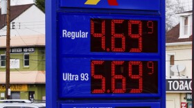 Gas prices are displayed at a filling station in Philadelphia, Thursday, March 10, 2022.