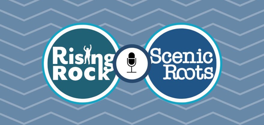 Rising Rock + Scenic Roots logos