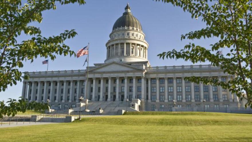 The Utah State Capitol building.