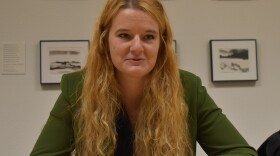 Spokane native Kristin Blyckert, who works as a human rights attorney in Kiev, talks about her work during a recent visit to her alma mater, Whitworth University.