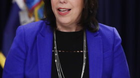 Nassau County District Attorney Madeline Singas speaks during a news conference Thursday, May 10, 2018, in New York. (AP Photo/Frank Franklin II)