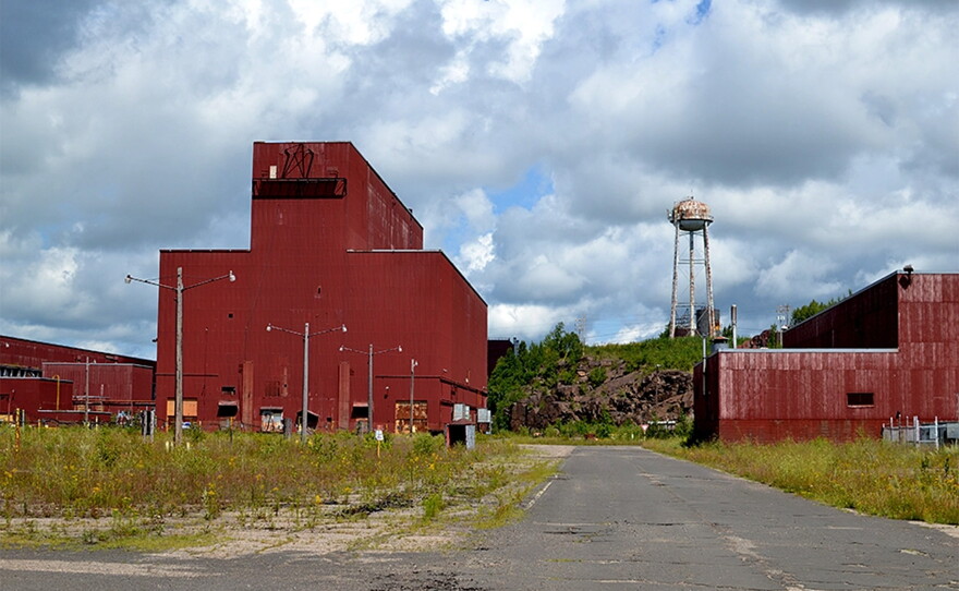 Leftover structures from an old LTV Steel taconite facility that PolyMet hopes to refurbish and reuse for the copper-nickel mine it plans to build.