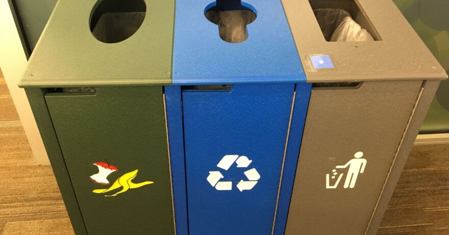 Boulder recently dropped the requirement that food businesses have a compost bin for their customers. They must still collect compost from their kitchens and behind the counters, but they only need to put two bins out front for customers: a recycle bin and a landfill bin.