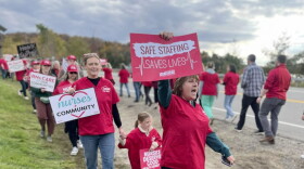 Nurses at Adirondack Medical Center in Saranac Lake picketed on Wednesday, Oct. 9, 2026, as their union negotiates a new contract with the hospital.