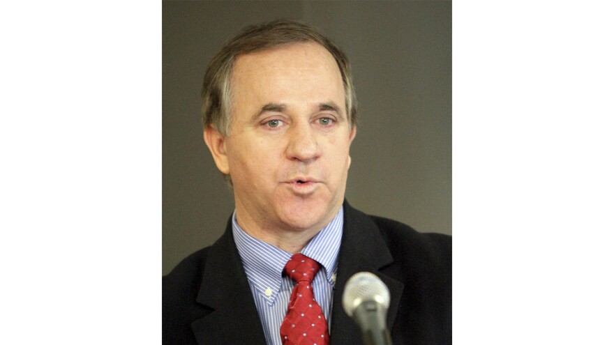 U.S. Rep. Steve Buyer, R-Ind. announces he will not seek re-election during a news conference in Indianapolis, Jan. 29, 2010. The former Indiana congressman should spend no time in prison after his insider trading conviction, his lawyers told a judge Wednesday, June 14, 2023.