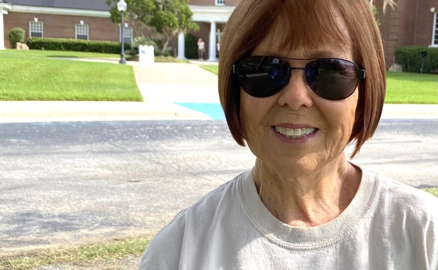 Dee Collier, a registered Republican, voted at the First Baptist Church in Ocala on Tuesday.