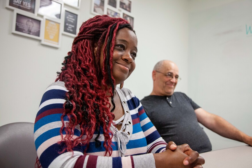 Kiah Morris and her husband, James Lawton.