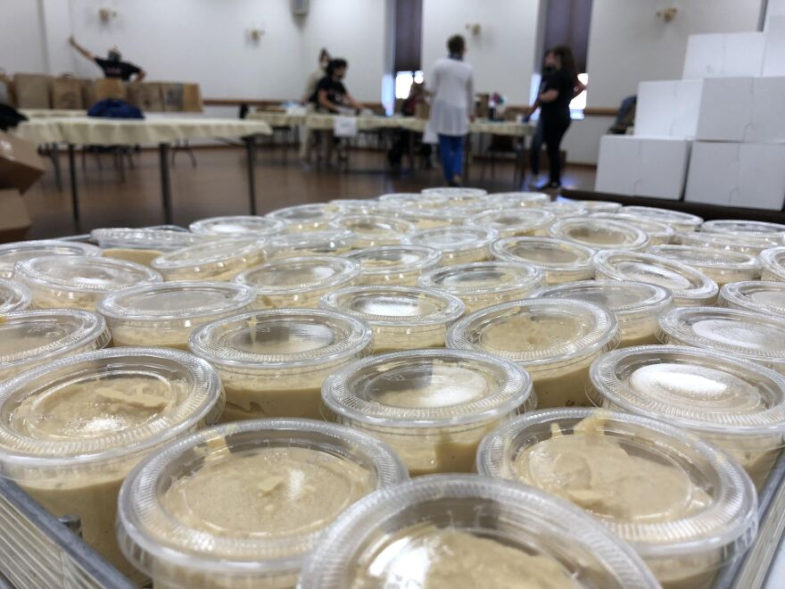 Hummus at the annual fundraiser at Our Lady of Lebanon.