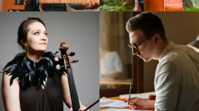 Musicians Laurel Premo, Evan Premo, Haldor Smarason, and Saeunn Thorsteinsdottir (Clockwise from upper left)