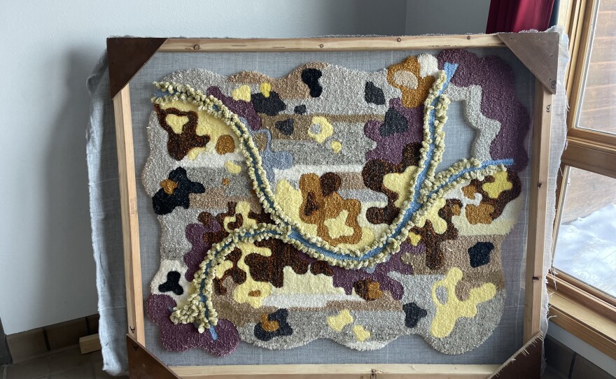 Some of Julia Andreas' tufted rugs